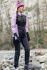 Премиальный костюм для лыж и зимнего бега Nordski Hybrid Hood Pro Orchid/Black женский