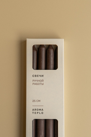 Свеча столовая КОЛОННА, набор 4 шт, 25 см