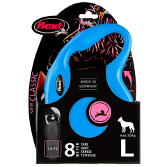 Flexi поводок-рулетка New Classic L (до 50 кг) лента 8 м (синяя)