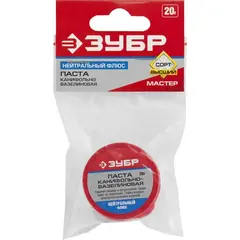ЗУБР Паяльная паста, 20 г, канифольно-вазелиновая, флюс (55475-020)