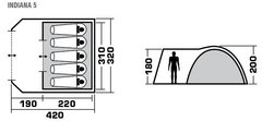 Кемпинговая палатка Trek Planet Indiana 5 (70114)