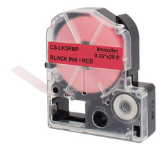 Картридж ленточный Cactus CS-LK3RBP черный для Epson LW300, LW400, LW700, LW600P, LW1000P, K400, Z700, Z900