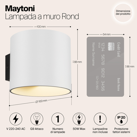 Настенный светильник Maytoni Rond C066WL-01W