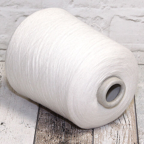 Меринос-стрейч с ангорой (25%) LINEAPIU / FELT 1900 белый молочный