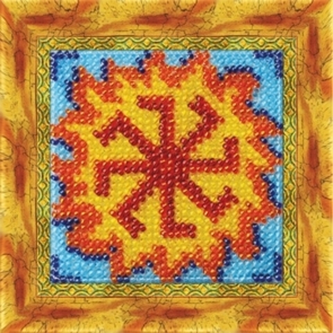 Вышивальная мозаика¶Размер	6,5х6,5 см¶Техника	вышивка бисером¶Канва	ткань с нанесенным рисунком¶Цвет