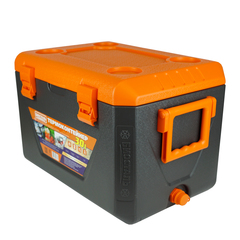 Купить недорого изотермический контейнер (термобокс) Biostal (термоконтейнер, 30 л, серый/оранжевый)