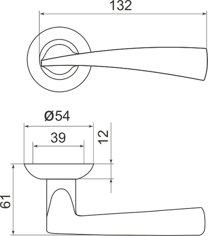 Ручка раздельная Columba LD80-1CP-8 хром