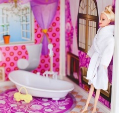 PAREMO Двухэтажный кукольный дом (4 комнаты, 3 куклы) (PPCD116-02)