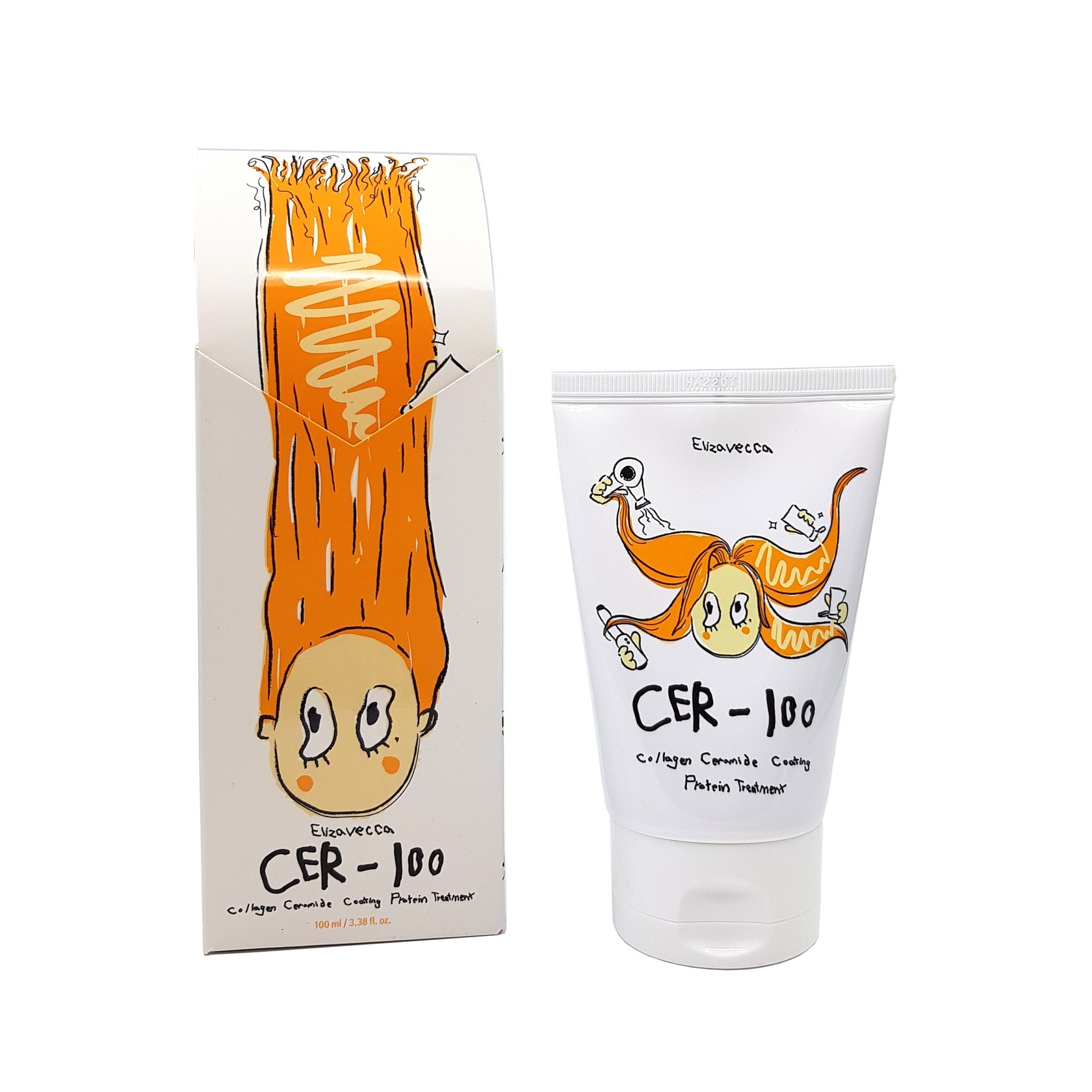 Маска для волос с коллагеном Cer-100 Collagen Ceramid Coating Treatment  ELIZAVECCA - купить по выгодной цене | TopKorea.ru