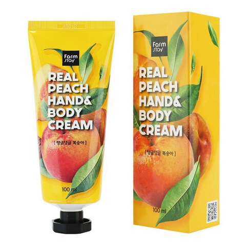 FarmStay Real Peach Hand & Body Cream - Крем для рук и тела с персиком