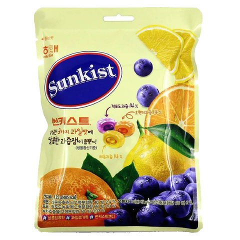 Карамель ассорти вкусов HAITAI SUNKIST, 125 гр