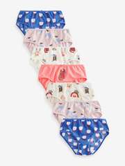 Трусы для девочки Next 412-189, 7 шт., Кремовый, Синий, Розовый