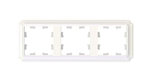 Рамка на 3 поста. Цвет Жемчуг. Schneider Electric(Шнайдер электрик). AtlasDesign Antique. ATN100403