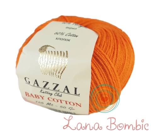 Пряжа Gazzal Baby Cotton 3419 оранжевый