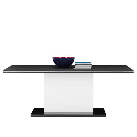 Обеденный стол CRYSTAL черный/белый (Деревянная поверхность)