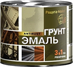 Грунт-эмаль Русские узоры 3 в 1 зеленая по ржавчине 1,9кг