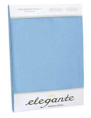 Простыня сатиновая 270x290 Elegante 6800 синяя