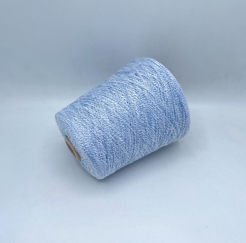 Loro Piana (пр.Италия), art. Bag lining, 500м/100гр, 20% лен, 34% шелк, 46% Вискоза, цвет-Бело-голубой, арт.32602