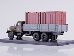 KRAZ-257B1 flatbed with containers khaki-gray 1:43 Start Scale Models (SSM)