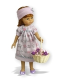 Платье хлопковое - На кукле. Одежда для кукол, пупсов и мягких игрушек.
