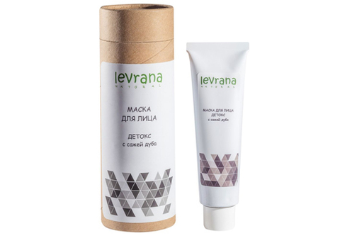 Маска для лица детокс с сажей дуба Леврана, 50мл
