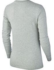 Женская теннисная футболкаNike Swoosh Essential LS Icon Ftr - dk grey heather/black