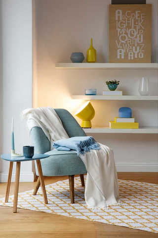 Плед 130х170 Biederlack Fresh Ink Blau