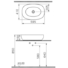 Vitra 7995B066-0016 Чаша Outline Recycled, овальная, 60x41 см, без перелива, матовый тауп