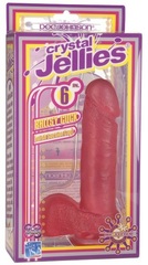 Розовый гелевый фаллос CRYSTAL JELLIES