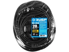 ЗУБР ПВС-315-Ш, ПВС, 3 х 1.5 мм2, 20 м, IP44, 3500 Вт, силовой удлинитель-шнур, Профессионал (55020-20)