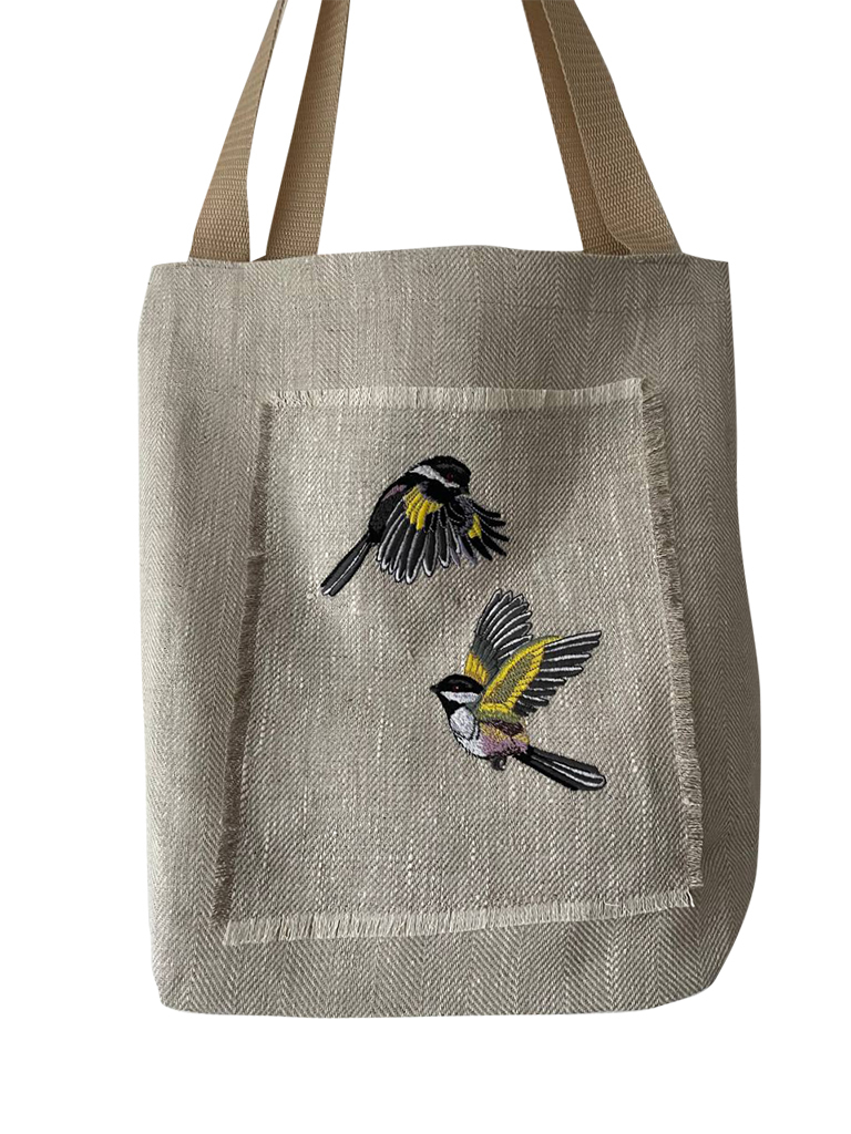 Сумка-шоппер льняная с вышивкой 