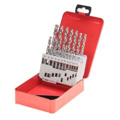 Набор сверл по металлу 1-10мм 19шт DIN338 HSSE-Co8 VA 130° (мет. кейс) Ruko 281214E(K)