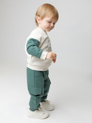 брюки  для мальчика  КР 400853/темно-зеленый 5611 к604