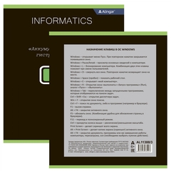 Тетрадь предметная "Информатика" А5 48л., клетка, со справочным материалом, скрепка, мелованный картон (стандарт), блок офсет, Alingar "Loading"