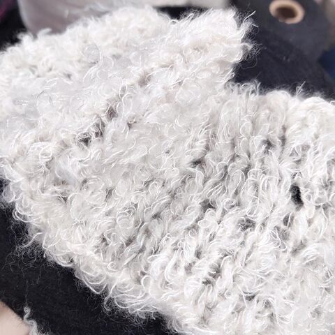 Травка кашемир на шелке CARIAGGI NIRVANA TAGLIATO 180 белый молочный