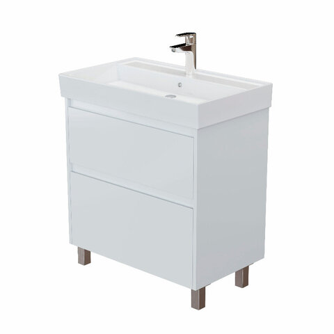 Aquanet 346336 Тумба Nova Lite 2.0 60 напольная цв. белый глянец (346336)