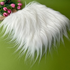 Мех длинноворсовый, ворс 8-9 см, для игрушек и рукоделия, 50*50 см (+- 2 см), 100% п/э, 1 отрез.