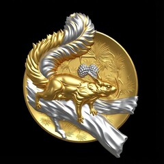 Силиконовый молд Белка (медальон) № 0479