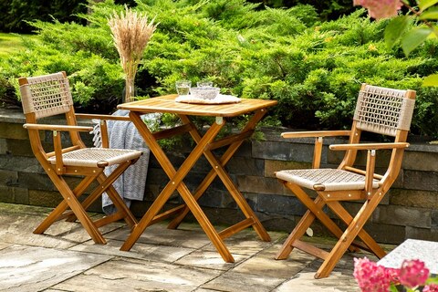 Кофейный комплект Joygarden КАЛИСТО обеденный стулья с подлоктникам, бежевая рогожка