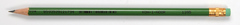Карандаш чернографитный KOH-I-NOOR 1395 с ластиком, HB, корпус зеленый