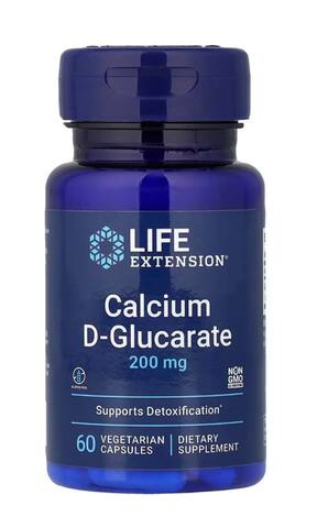 Life Extension D-глюкарат кальция, 200 мг, 60 вегетарианских капсул