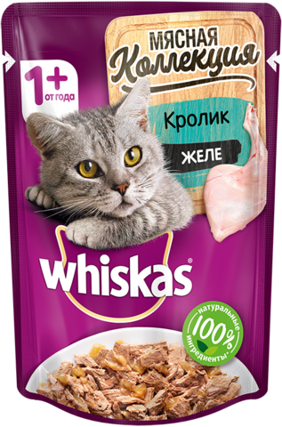 Whiskas MEATY Кролик, пауч (85 г)