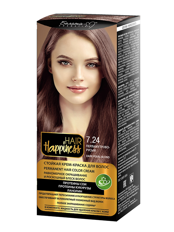 Белита М Hair Happiness Крем-краска для волос аммиачная 7.24 перламутрово-русый