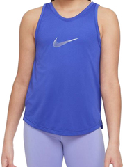 Теннисная футболка для девочки Nike Dri-Fit One Training Tank - lapis/light thistle