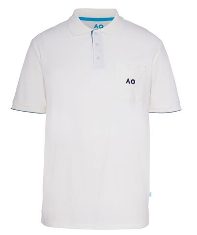 Теннисное поло Australian Open Polo Pocket AO Logo - cream