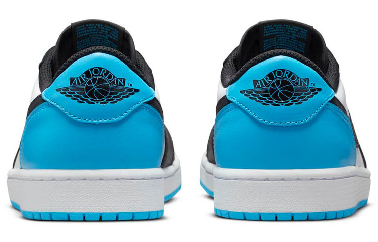 Jordan Air Jordan 1 Low Black And Dark Powder Blue Hyper Sneakers