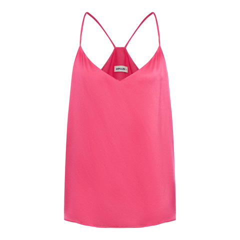 Топ шелковый на подкладке Mollen малиновый