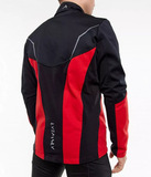 Утеплённый лыжный костюм ArsWear Black-Red Professional с лямками мужской
