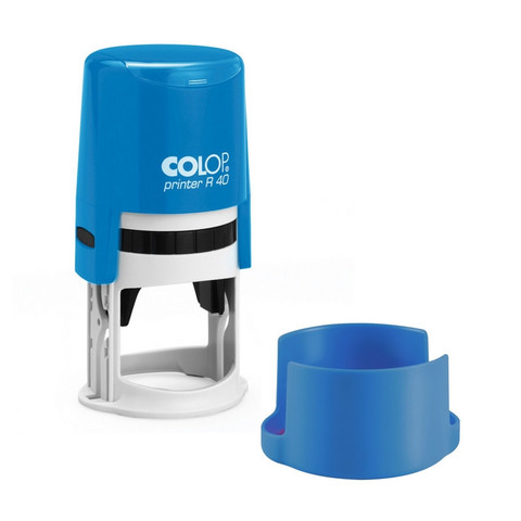 Оснастка для печати круглая Colop Printer R40 40 мм с крышкой синяя