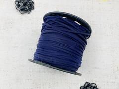 Шнур замшевый, ш. 3 мм, тёмно-синий